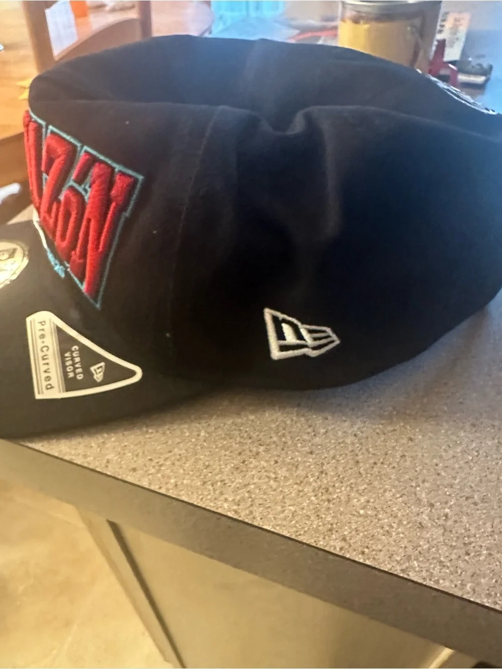 New Bad Bunny Super Bowl Era Black Cap with Red & Blue 'SUPER TAZÓN' Embroidery